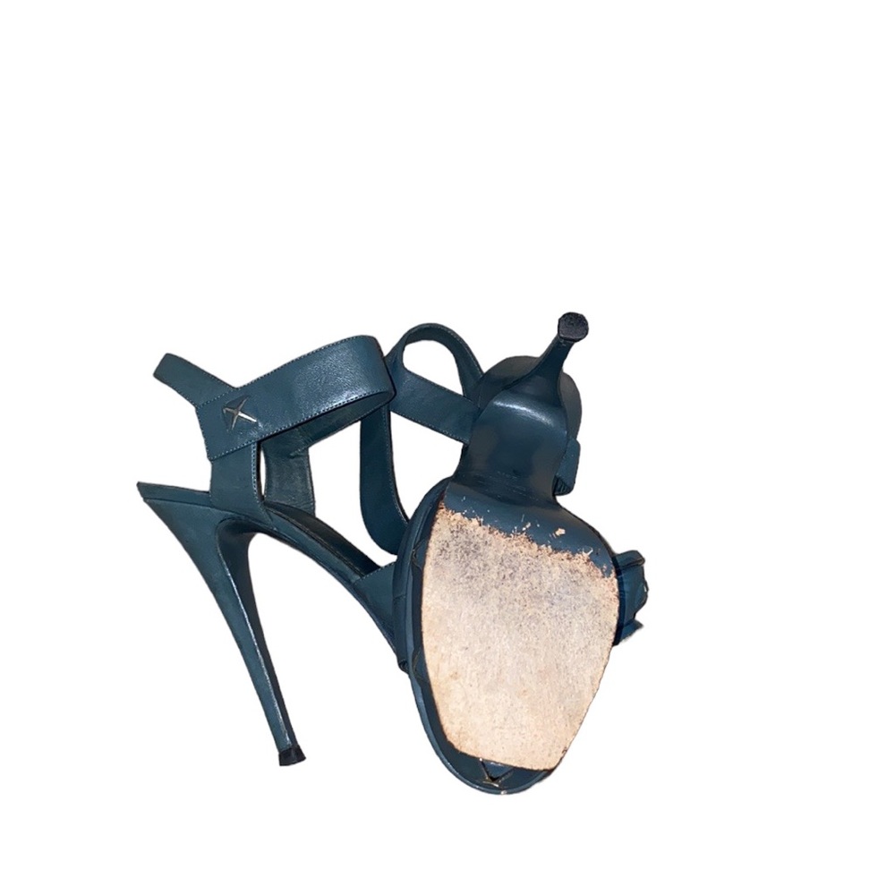 YSL leather Tribute stiletto platform sandal with stud detailing 36.5 - Picture 6 of 8